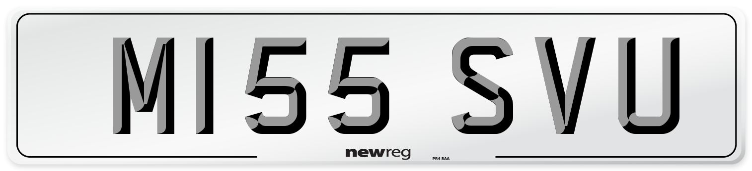 M155 SVU Number Plate from New Reg